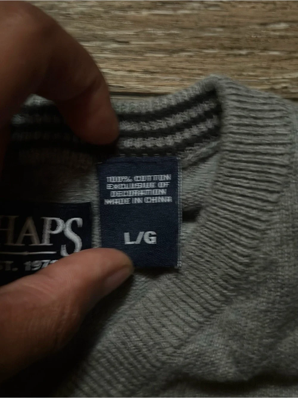 Chaps grey fits times